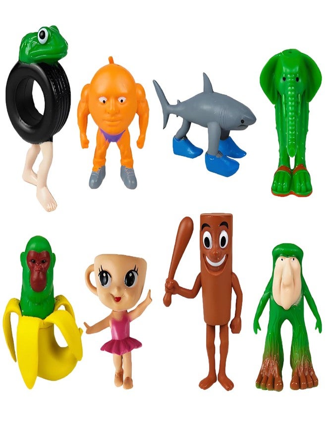 CartHome مجموعة كارت هوم المكونة من 8 قطع من المنحوتات المكتبية، ديكور طاولة، تحف مكتبية، زينة سطح المكتب مصممة للكتب، تماثيل فريدة، مناسبة للمنازل والمكاتب - Image 1